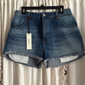 NWT Rolla’s Dusters High Rise Raw Hem Denim Shorts Size 32
